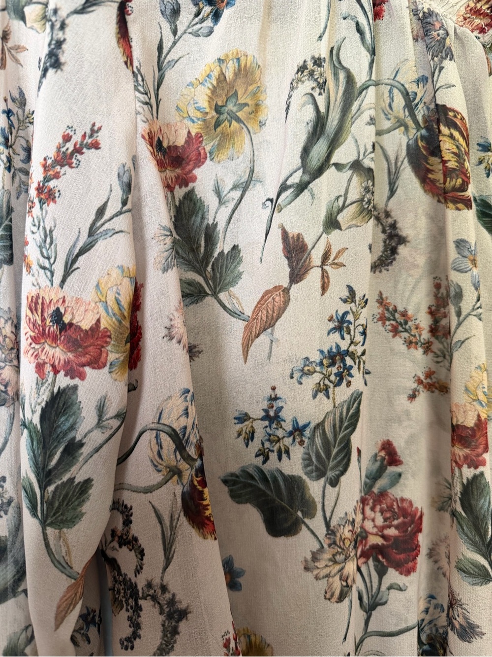 Zara Floral Peasant Blouse | Romantic Cottagecore Boho Top - Picture 2 of 3